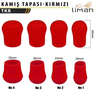 Liman - Liman Kamış Tapası Kırmızı - 10 adetli