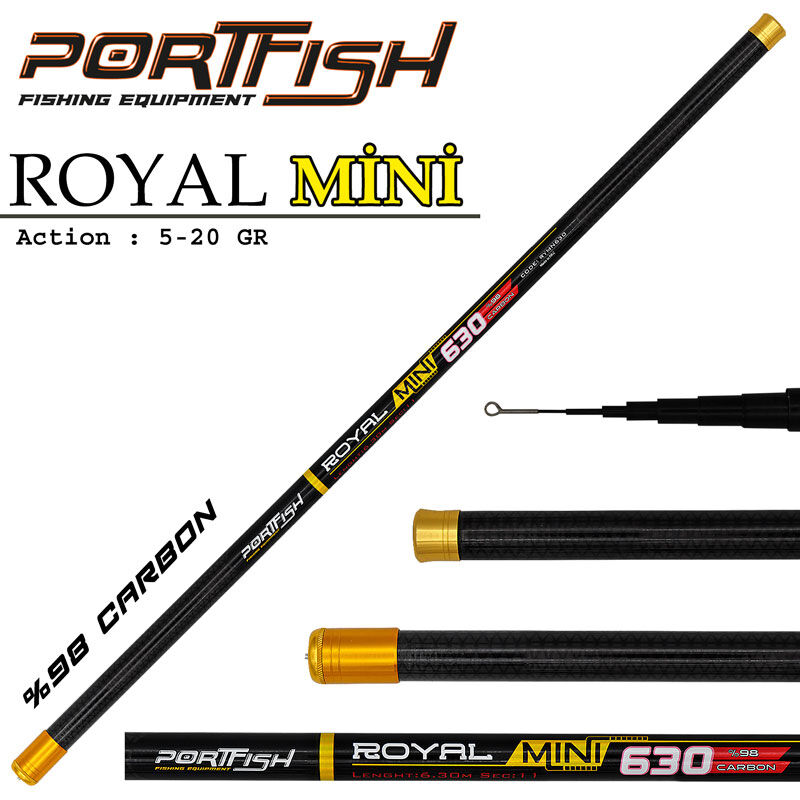 PORTFISH - Portfish Mini Royal Carbon Göl Kamışı 630 cm 5-20 gr